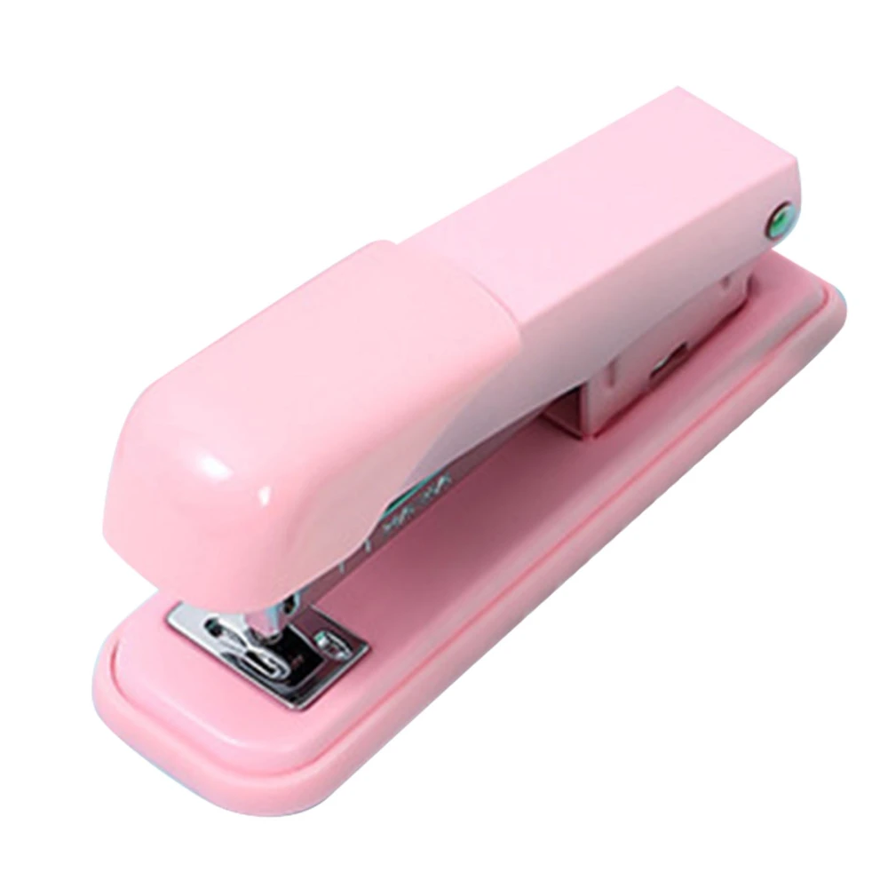 Office Stapler for 24/6 26/6 60mm Depth Ergonomic Effortless Desktop Stapler for Student Teacher Roseate