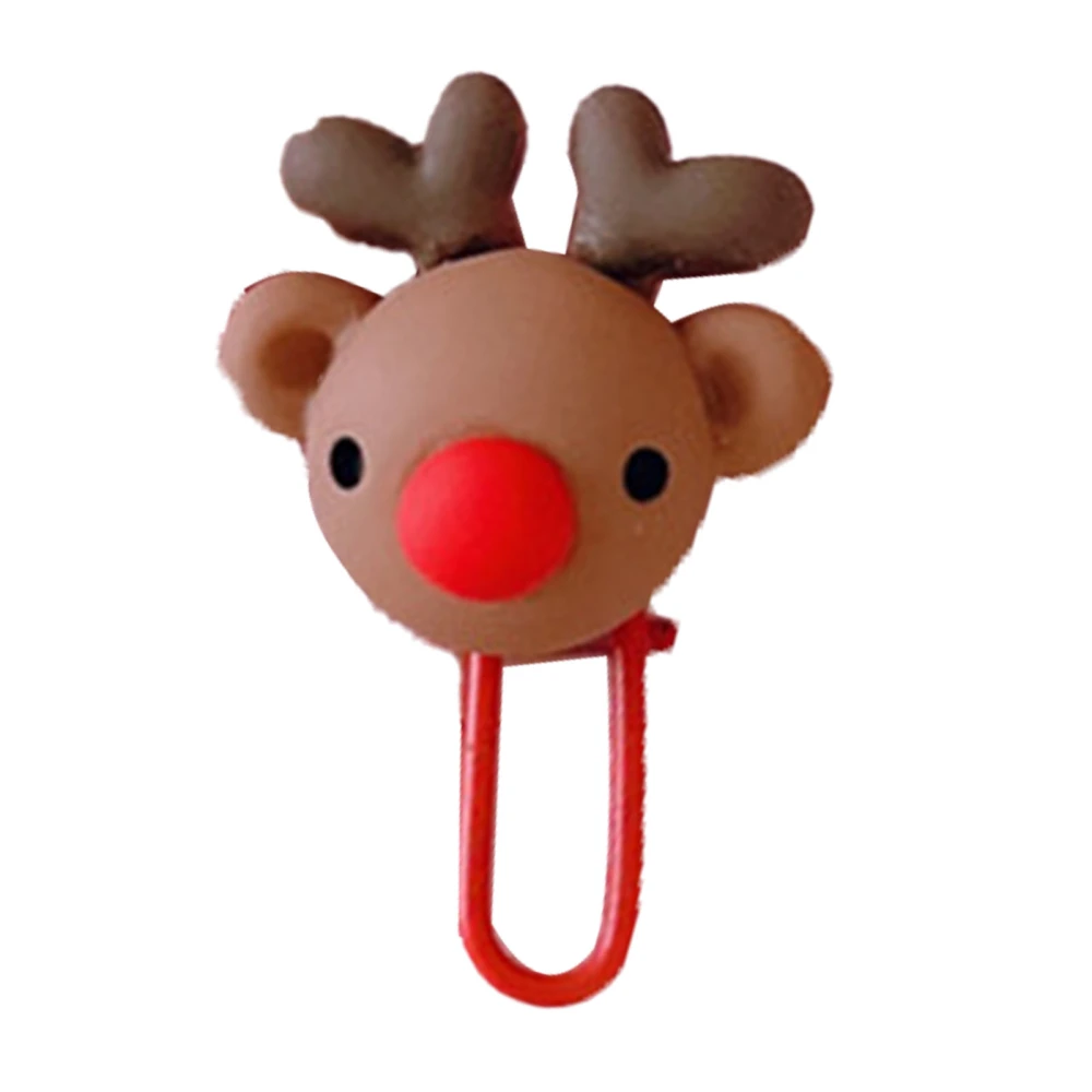 Christmas Paper Clip Rust Proof Bookmark Document Clamp Cute Paperclip for Office Kids Students Elk