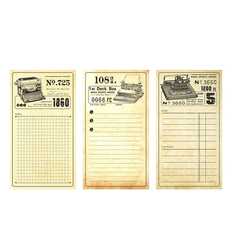 30 Sheets Vintage Sticky Note DIY Decorative Exquisite Scrapbooking Stick Note Pads for Planner Journal Crafts Decoration Type1