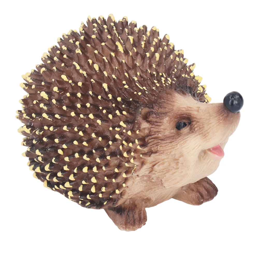 Simulated Hedgehog Model Adorable Hedgehog Statue Exquisite Decorative Lifelike Animal Sculpture for Home Garden Lawn