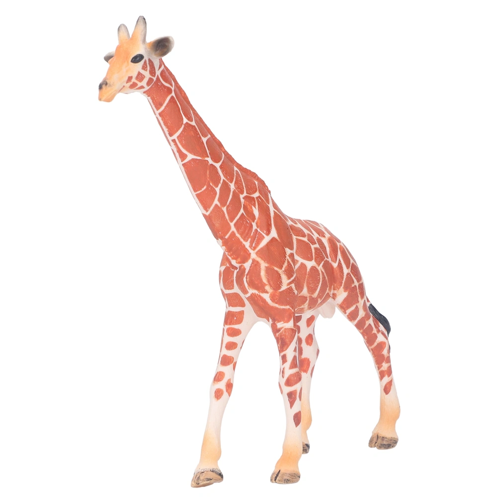 Simulated Giraffe Figurine Adorable Decorative Giraffe Statue Exquisite Lifelike Animal Sculpture for Kids