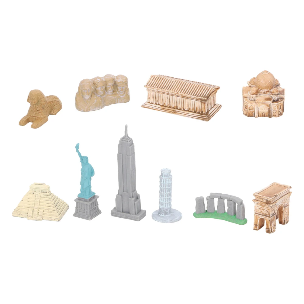 10pcs Around World City Miniatures Buildings Life Like Ancient Famous Buildings Toy for Pre School Activities Parties