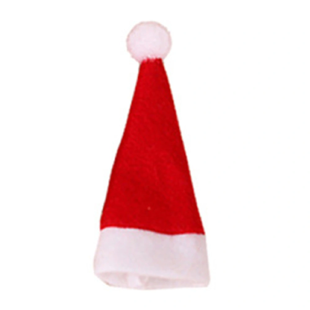 Christmas Lollypop Hat Cloth Mini Santa Hats Christmas Lollypop Cover for Decorate Office Car Christmas Lollypop Hat