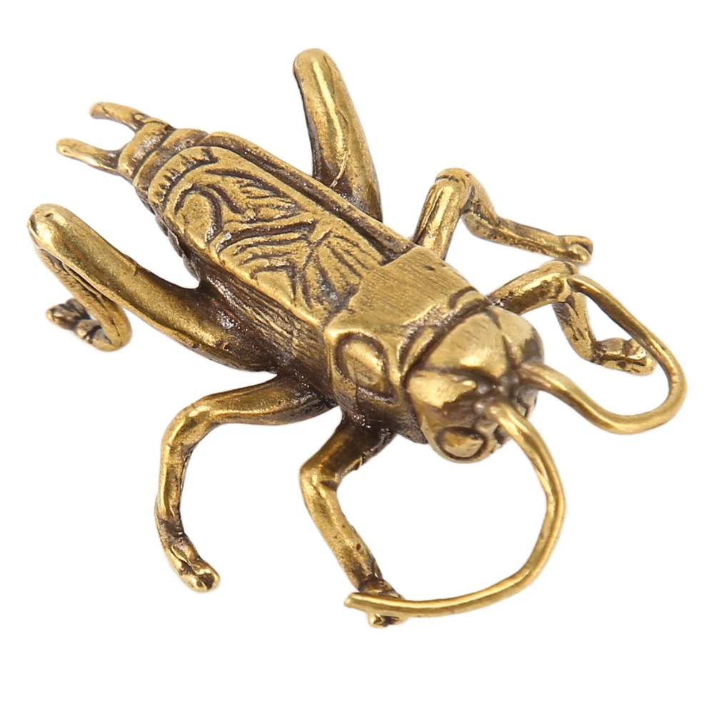 Copper Cricket Statue Innovative Exquisite Vintage Wealth Lucky Cricket Figurine for Home Decor Collectible Present 4.5x3.3cm / 1.8x1.3in