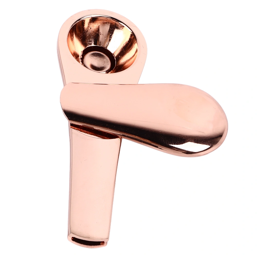 Metal Smoking Pipe Small Spoon Shape Detachable Magnetic Zinc Alloy Smoking Pipe for Travel Home Rose Gold