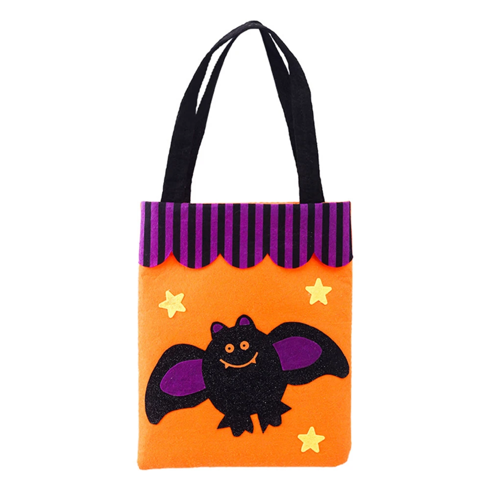 Halloween Candy Bag 9.8in High 8.1in Wide Nonwovens 22lb Load Bearing Halloween Party Bag for Decoration Holiday School Bat