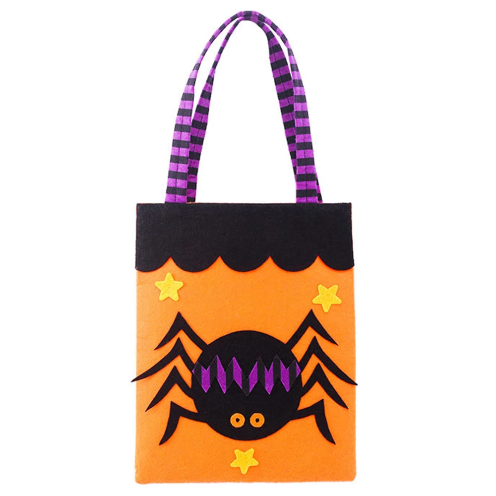 Halloween Candy Bag 9.8in High 8.1in Wide Nonwovens 22lb Load Bearing Halloween Party Bag for Decoration Holiday School Spider