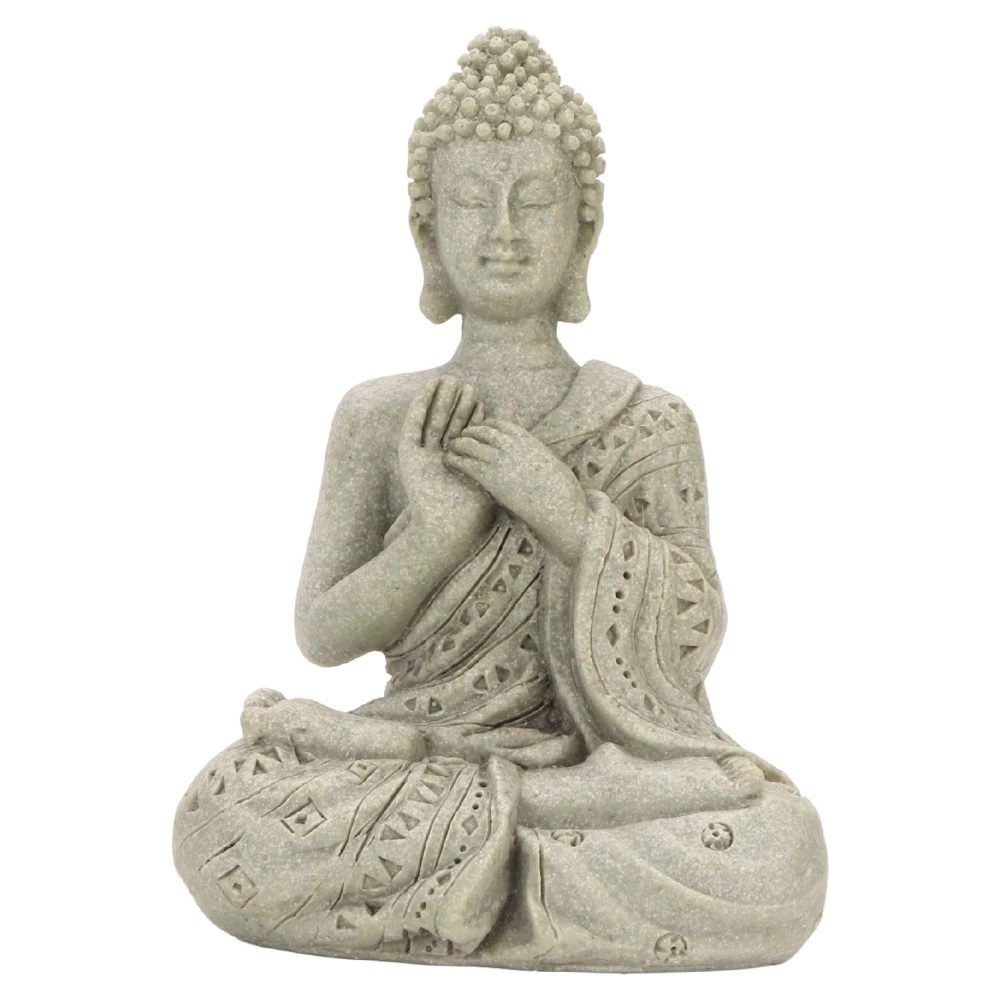 Buddha Statue Synthetic Resin Buddha Sculpture Exquisite Decorative Buddhist Figurine for Living Room Office BS112F