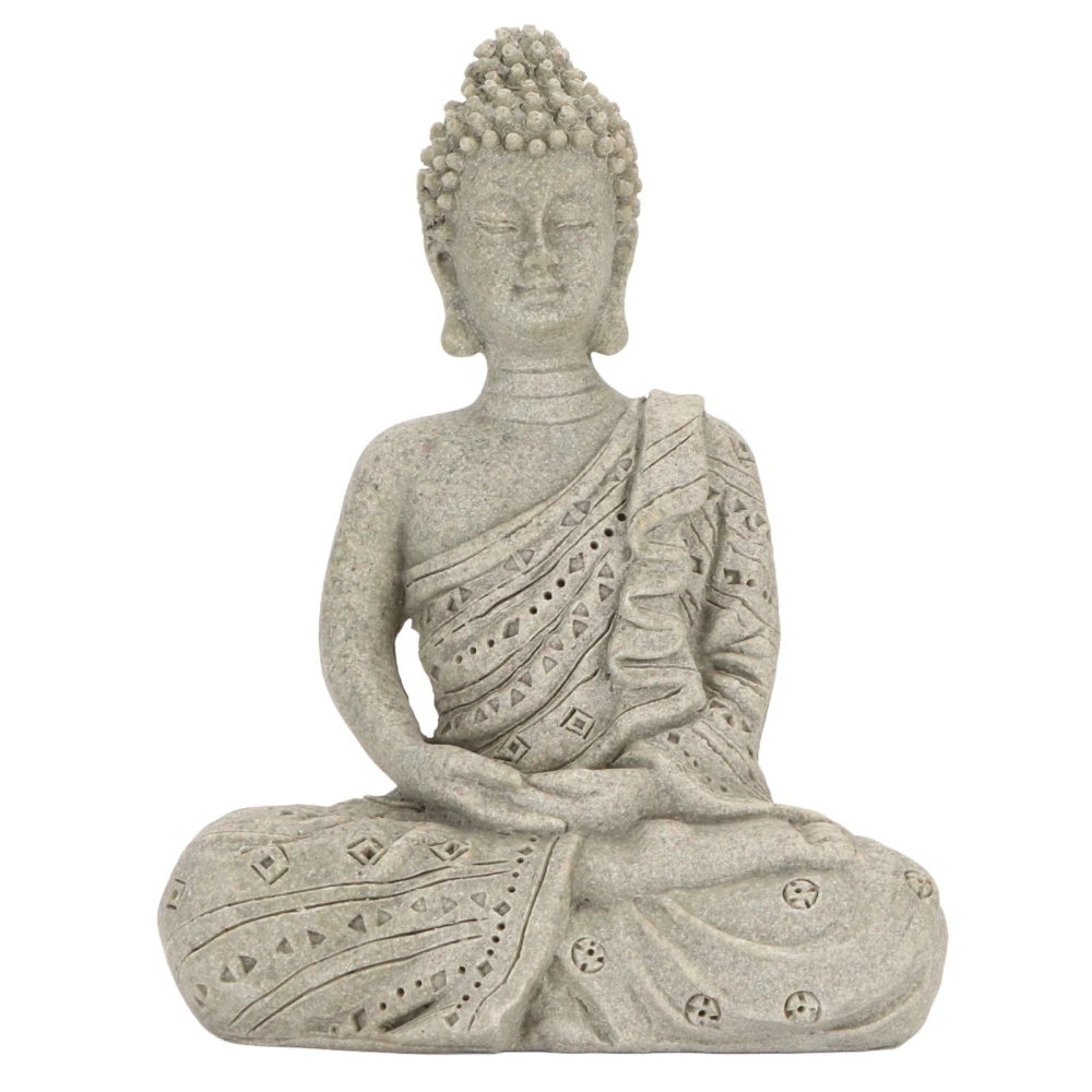 Buddha Statue Synthetic Resin Buddha Sculpture Exquisite Decorative Buddhist Figurine for Living Room Office BS113F