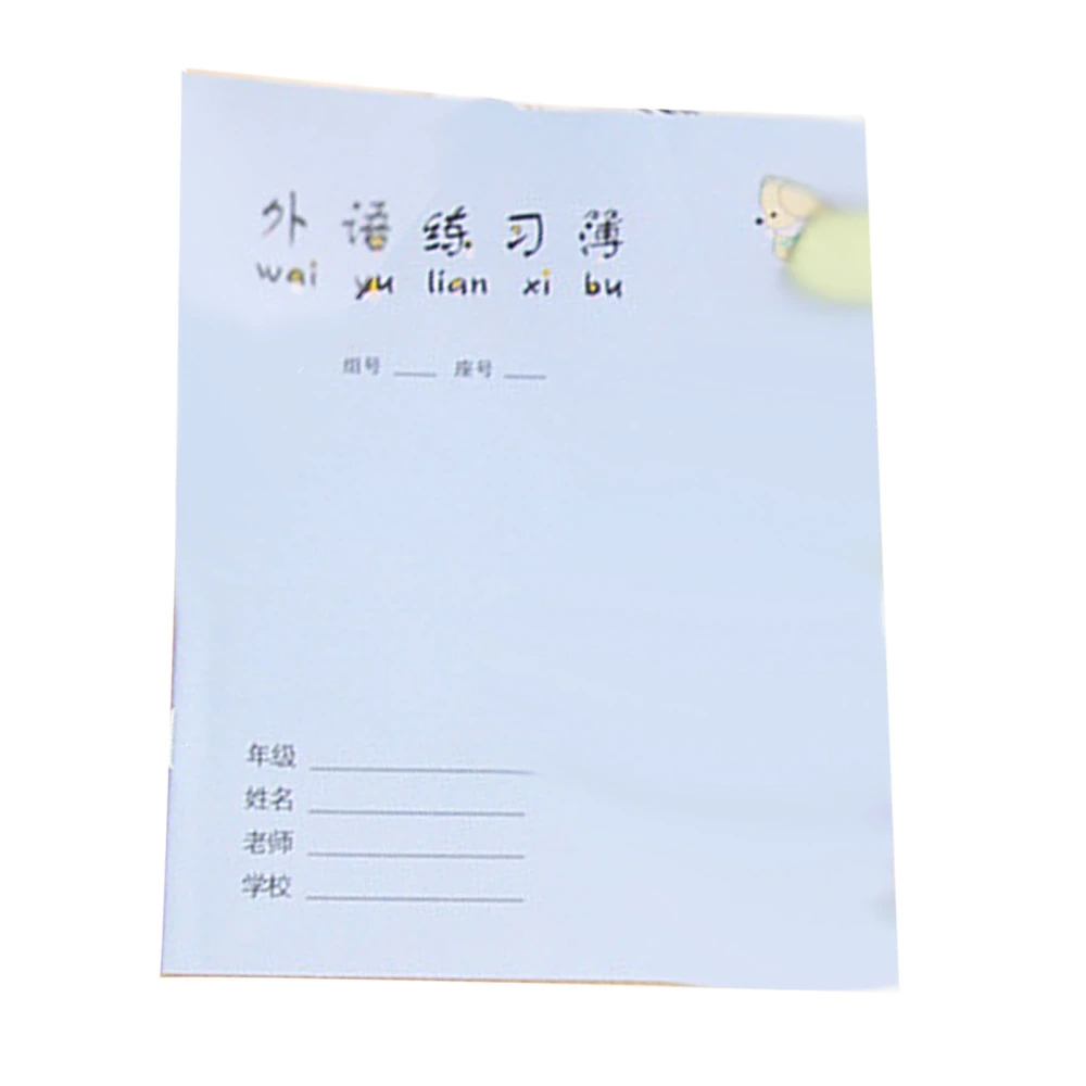 Primary School Exercise Book Portable Kindergarten Exercise Notebook with Cartoon Cover for Home School English