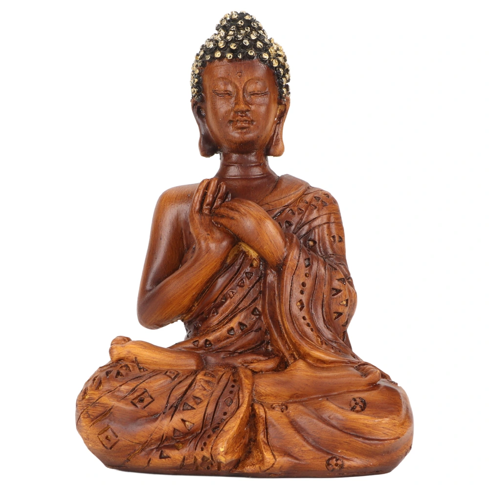 Buddha Statue Good Luck Wealth Peaceful Vibes Zen Meditation Buddha Figurines Buddha Decor for Office Hallway BS108F 12x8.3x6cm