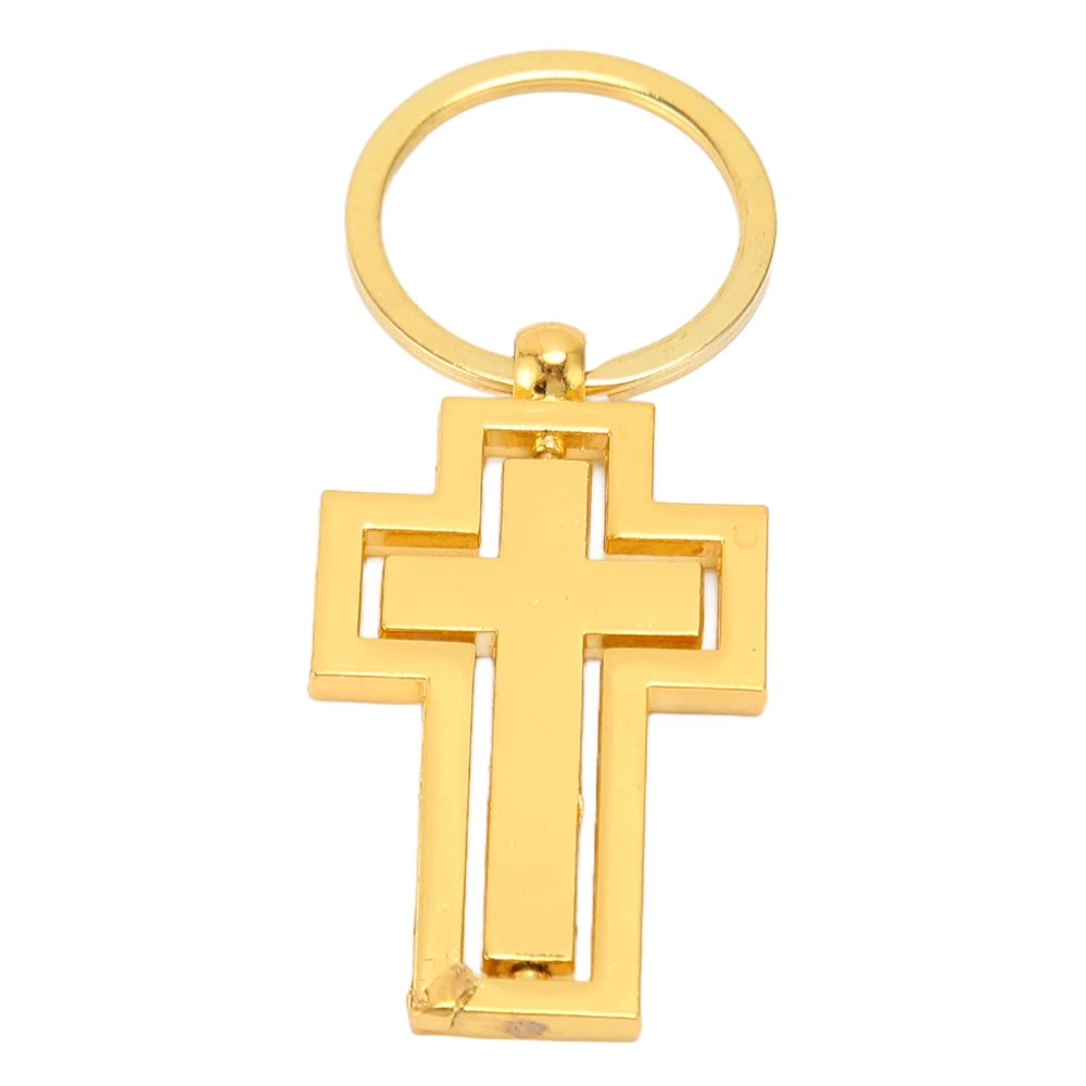 Cross Keychain Rotating Cross Keyring Rustproof Lightweight Metal Cross Key Chain for Festival Party Daily