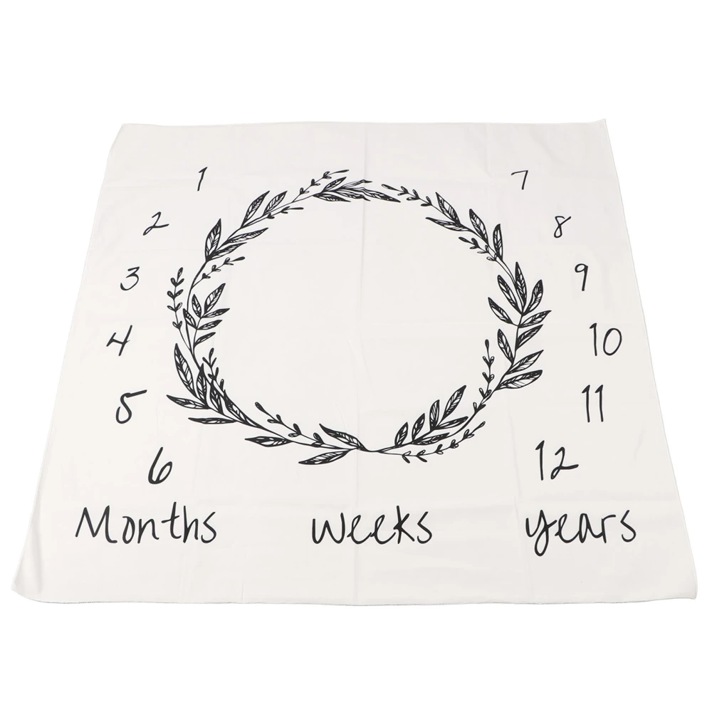 Baby Monthly Milestone Blanket Long Lasting Color Soft Exquisite Baby Photo Prop Blanket for Baby Boys and Girls