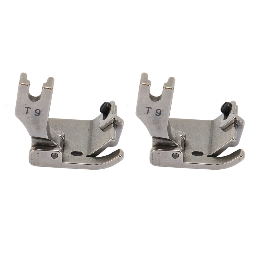 2Pcs Universal Presser Foot T9 Strong Steel Easy Installation Multifunction Flat Sewing Machine Feet for Replacement