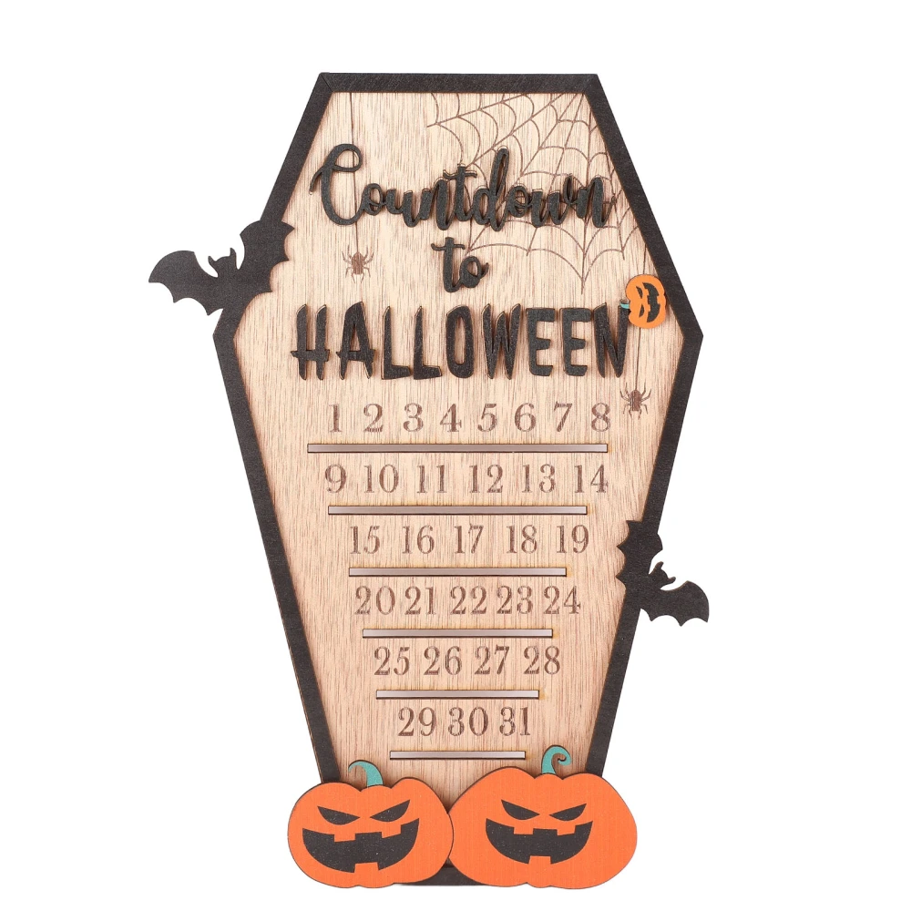 Countdown Halloween Calendar DIY Innovative Moving Wood Block Halloween Advent Countdown Calendar for Party Home Decor