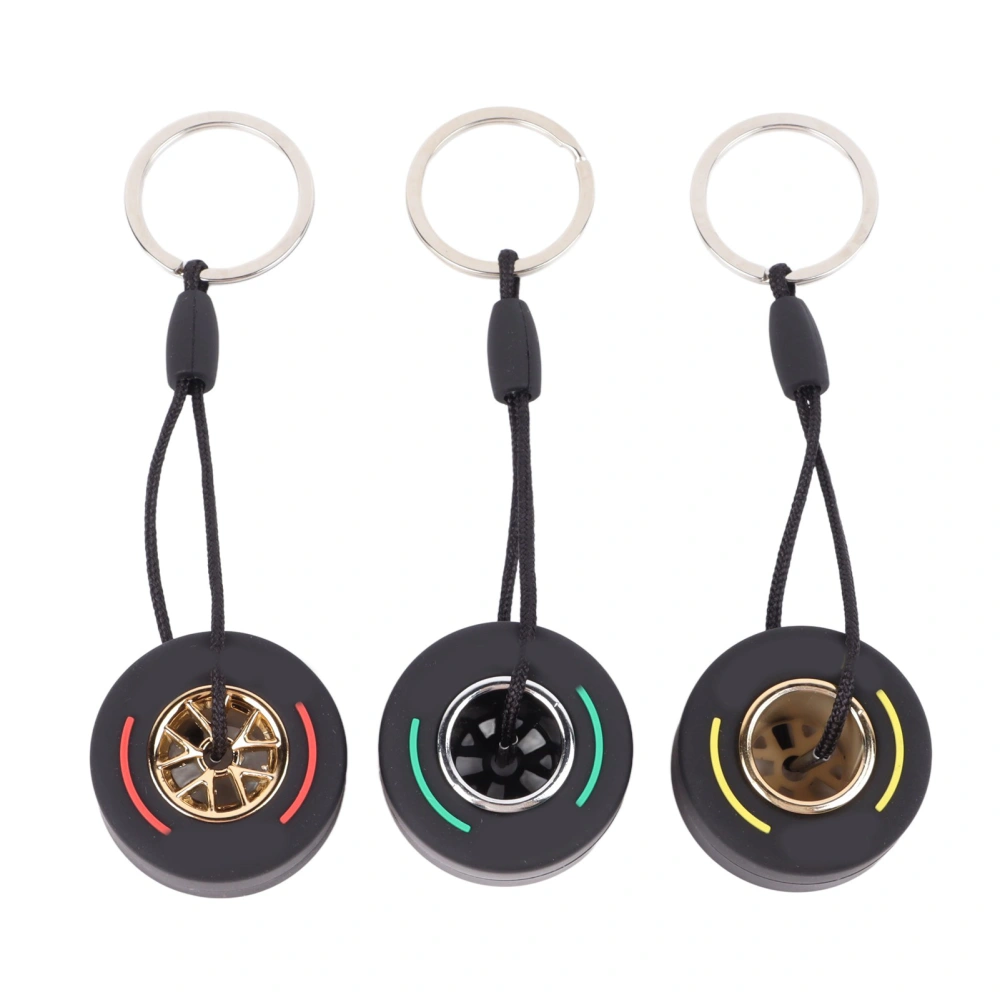 Small Car Tire Keychain Fashionable Cute Exquisite Durable Portable Racing Tire Keyring