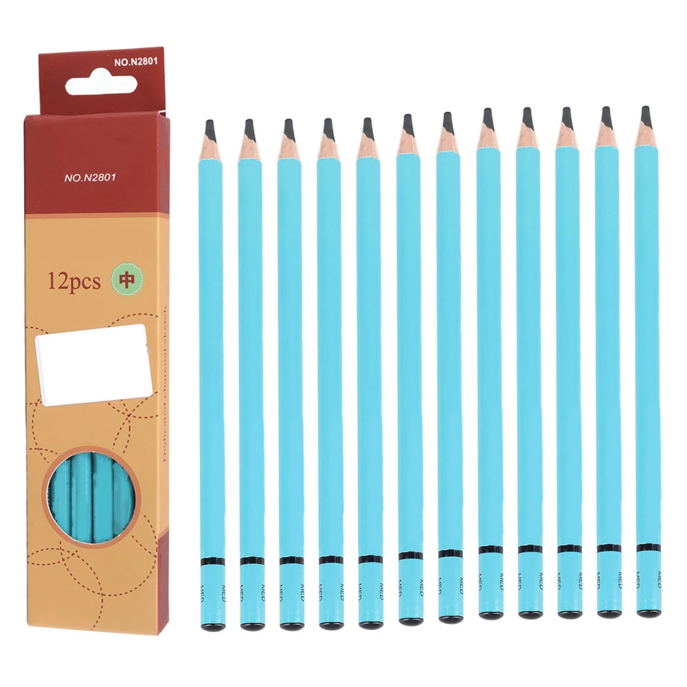 12pcs Charcoal Pencils Set Synthetic Wood Sketching Drawing Pencils for Art Student Amateur