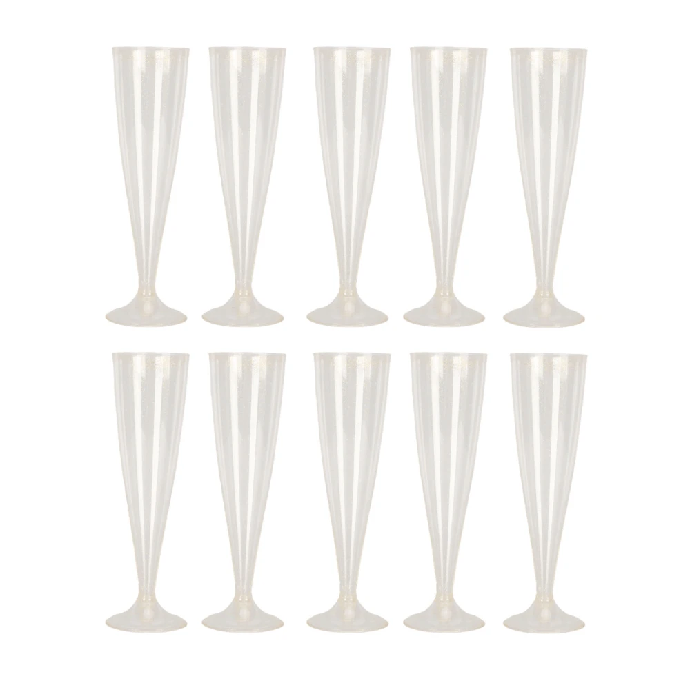 10Pcs Plastic Wine Glass 4.5oz Champagne Glass Cocktail Cup Home Decoration for Party