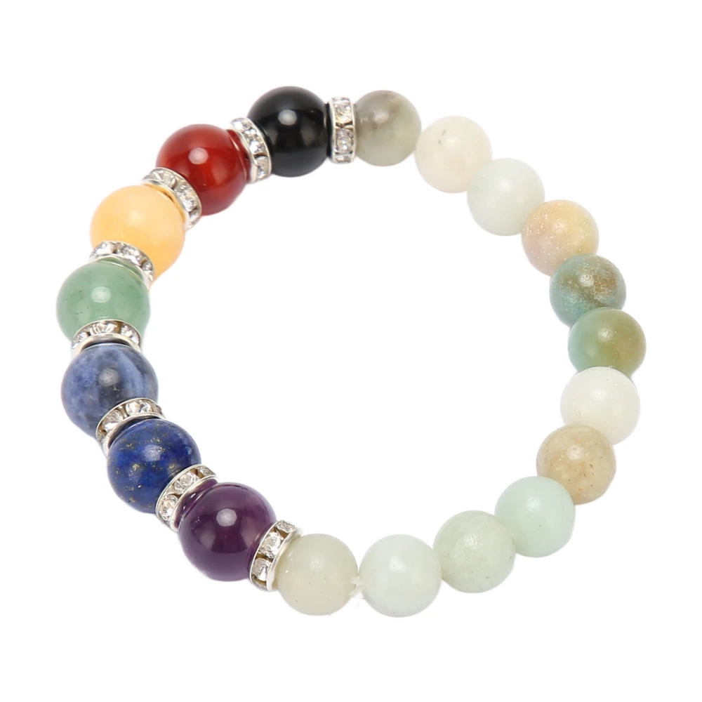 Bead Chakra Bracelet 7 Chakras Healing Crystals Bracelet Meditation Relax Stress Relief Crystal Bracelet for Women Men Type 3