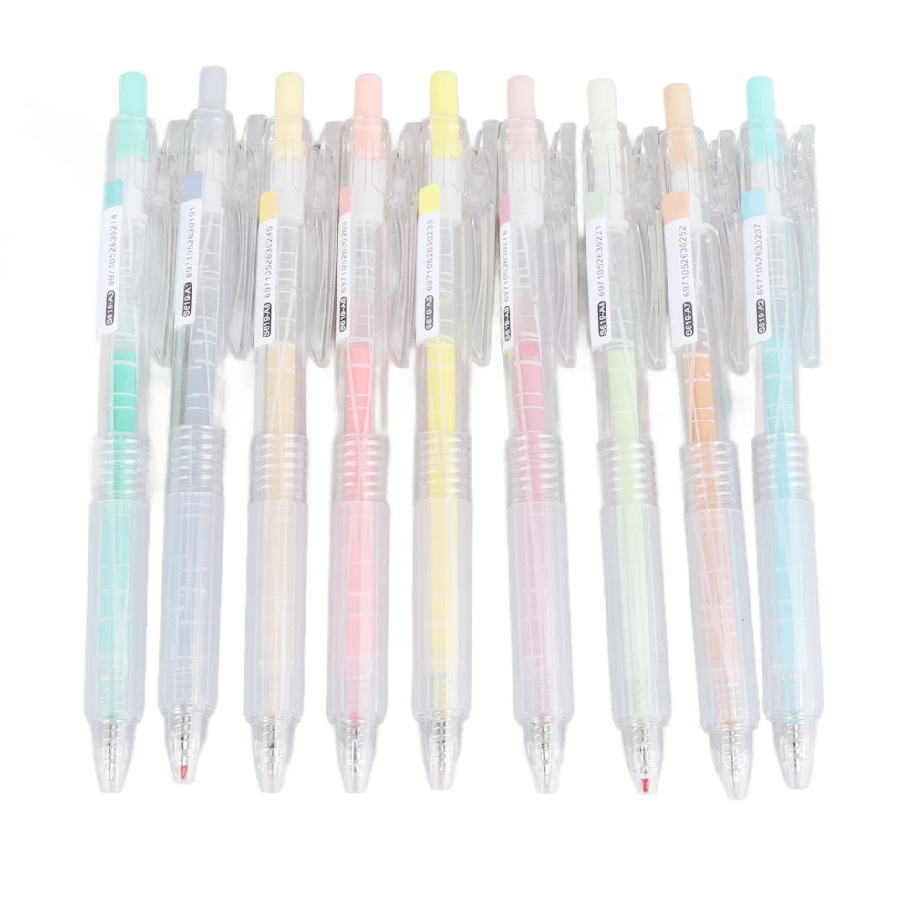 Retractable Gel Ink Pens 9 Colors Slip Resistant Portable Retro Cute Gel Pens for Students Note Taking