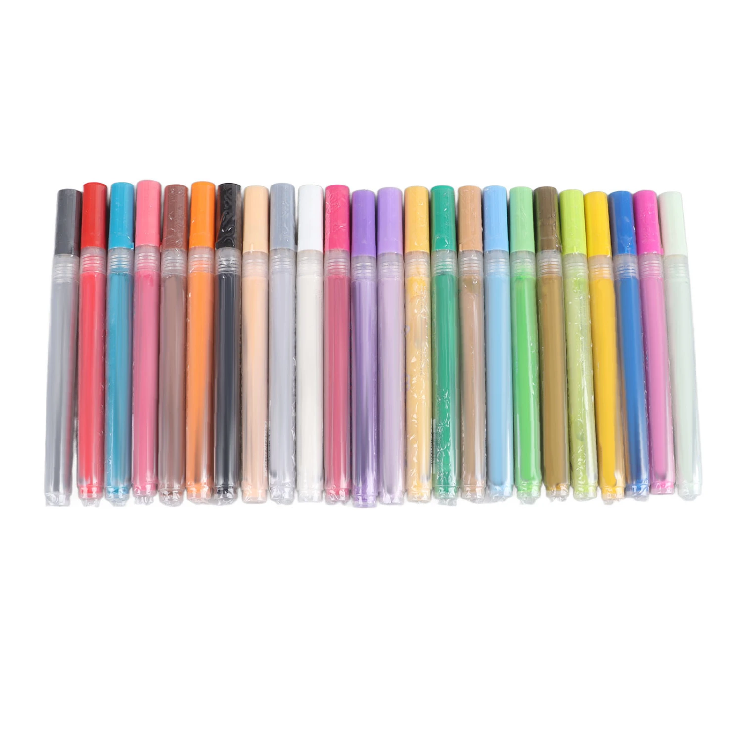 24 Colors Paint Pens Acrylic Markers Set 1mm Tip Accuracy Painting Paint Markers for Wood Ceramic Stone Fabric