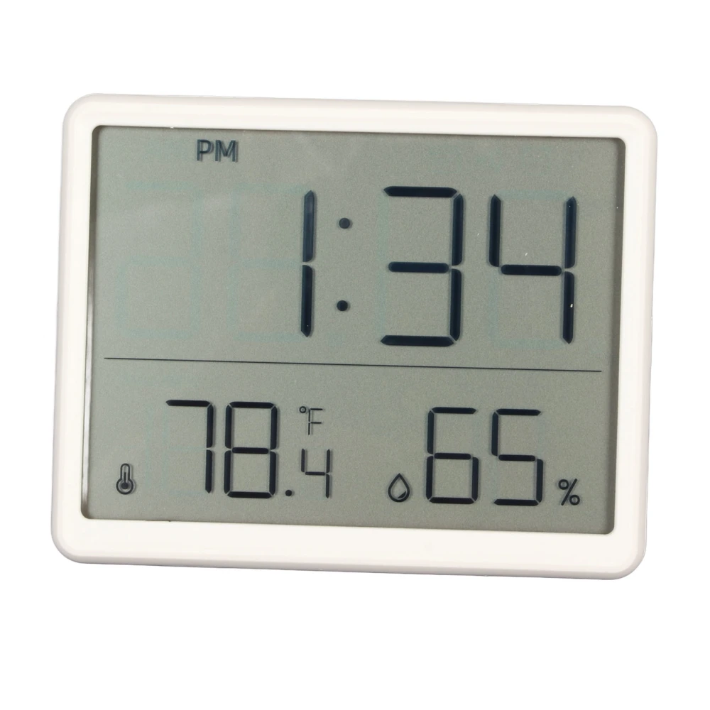 Digital Alarm Clock Multifunction Ultra Thin Simple Style Temperature Humidity Electronic Clock for Bedroom Home Office