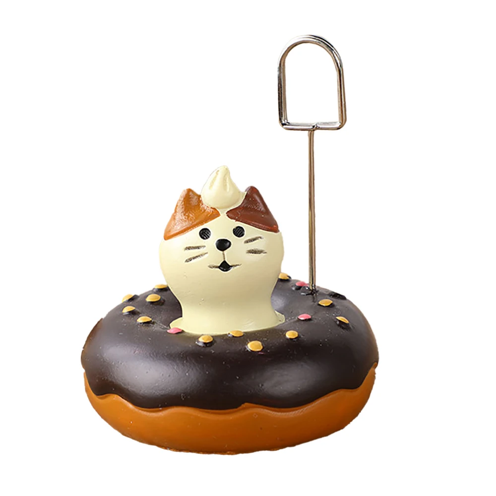 Note Holder Photo Clip Stand Memo Display Clamp Resin Home Decoration for Office Donut