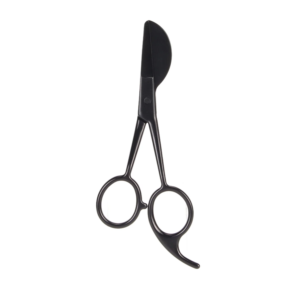 Duckbill Blade Scissors Stainless Steel Ergonomic Handle Carpet Shears for Applique Black