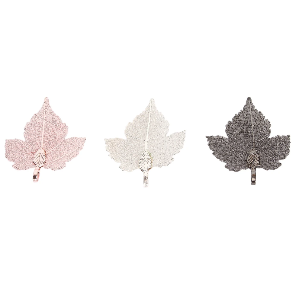 3PCS DIY Leaves Pendants Fashionable Elegant Zinc Alloy Leaf Pendants Accessories for Hairpins Jewelry Making