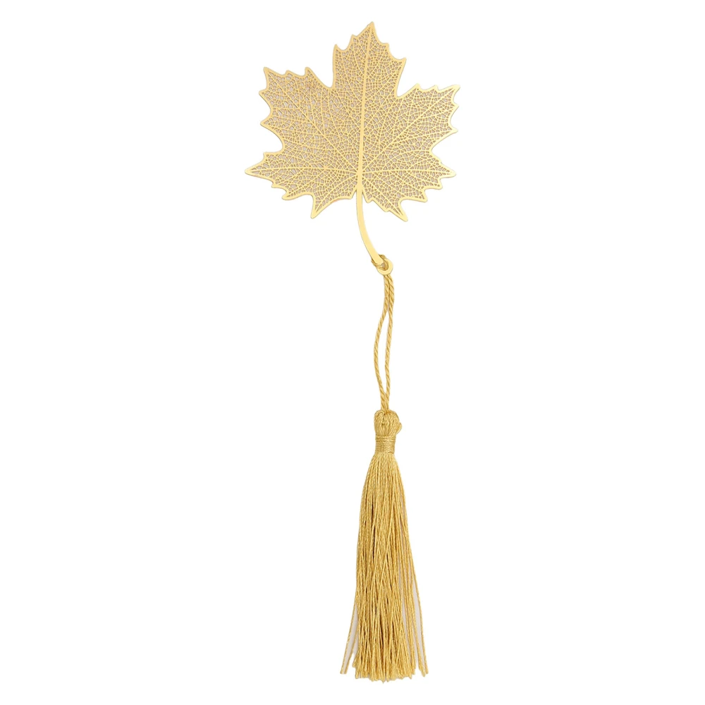 Maple Leaf Bookmark with Tassel Exquisite Hollow Vein Bookmarks for Book Lovers Writers Readers