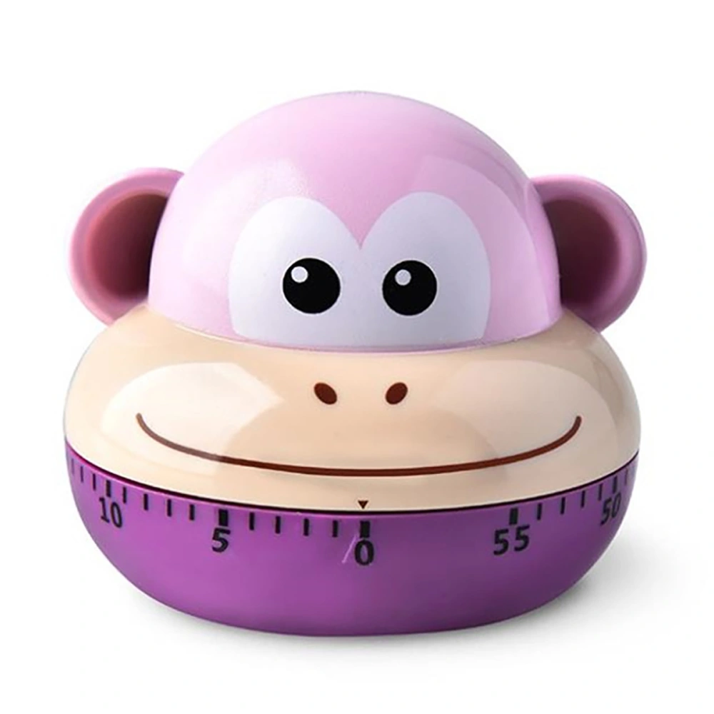 Mechanical Kitchen Timers Cartoon Animal Shape Accurate 60 Minutes Manual Timer for Students Little Monkey