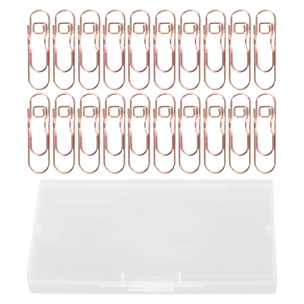 20pcs Iron Pen Clips Rose Gold Pen Holder Clips Small Portable Pen Clips for Stationery Office Documents