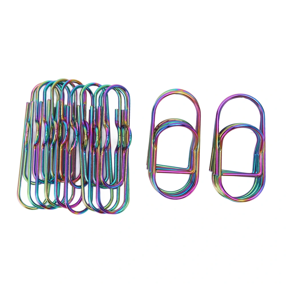 20Pcs Cute Paper Clip Colorful Portable Small Paperclip for Bookmark Files Office School Notebook