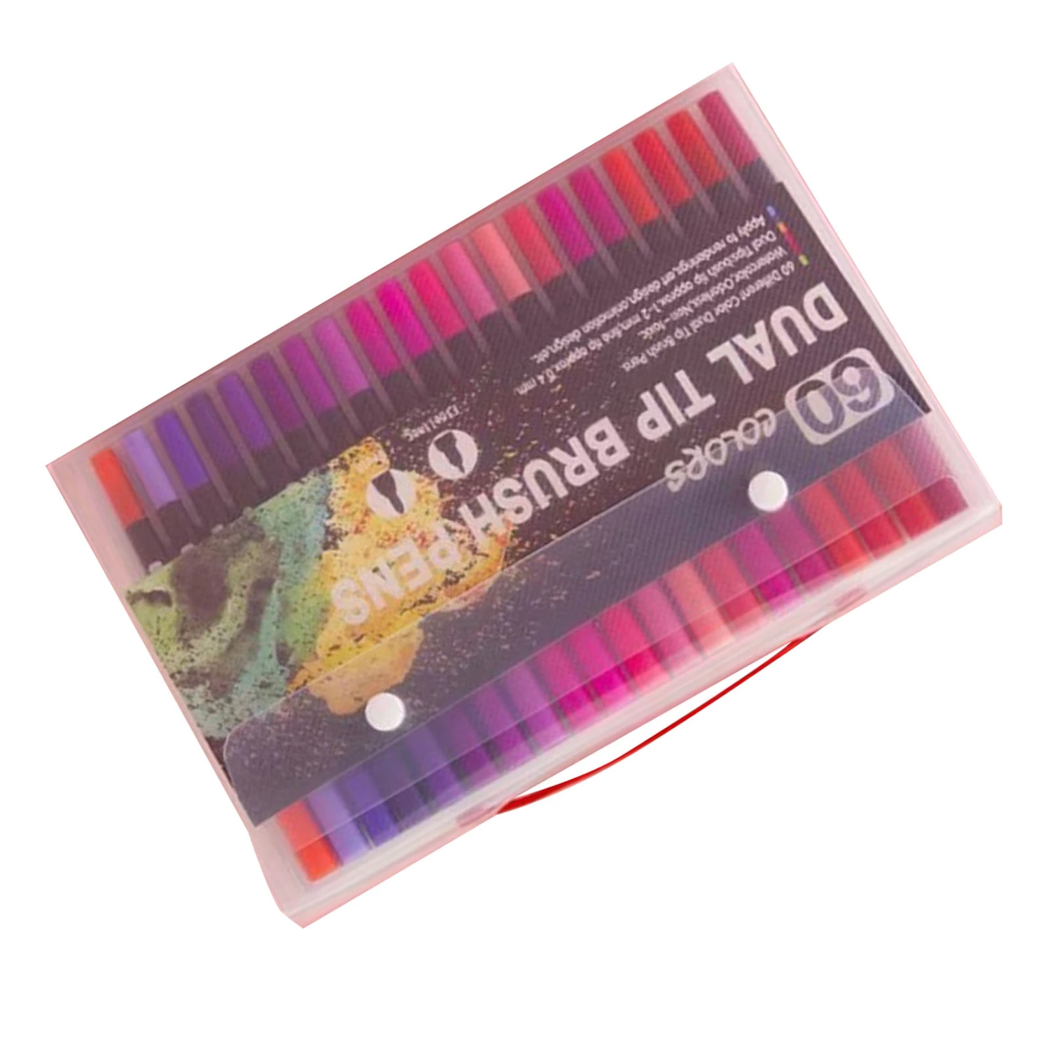 60Pcs Graffiti Markers Safe Double Headed Assorted Colors Water Based Ink Paint Markers for Comic Calligraphy DIY