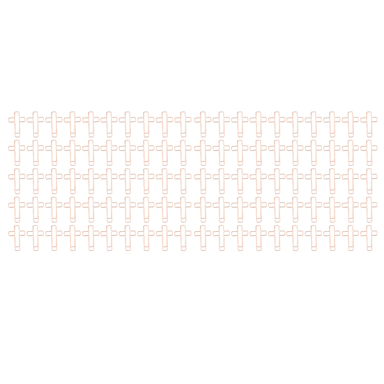 100PCS Cross Paper Clips Rose Gold Metal Paper Clamps for Document Note Sorting and Organizing