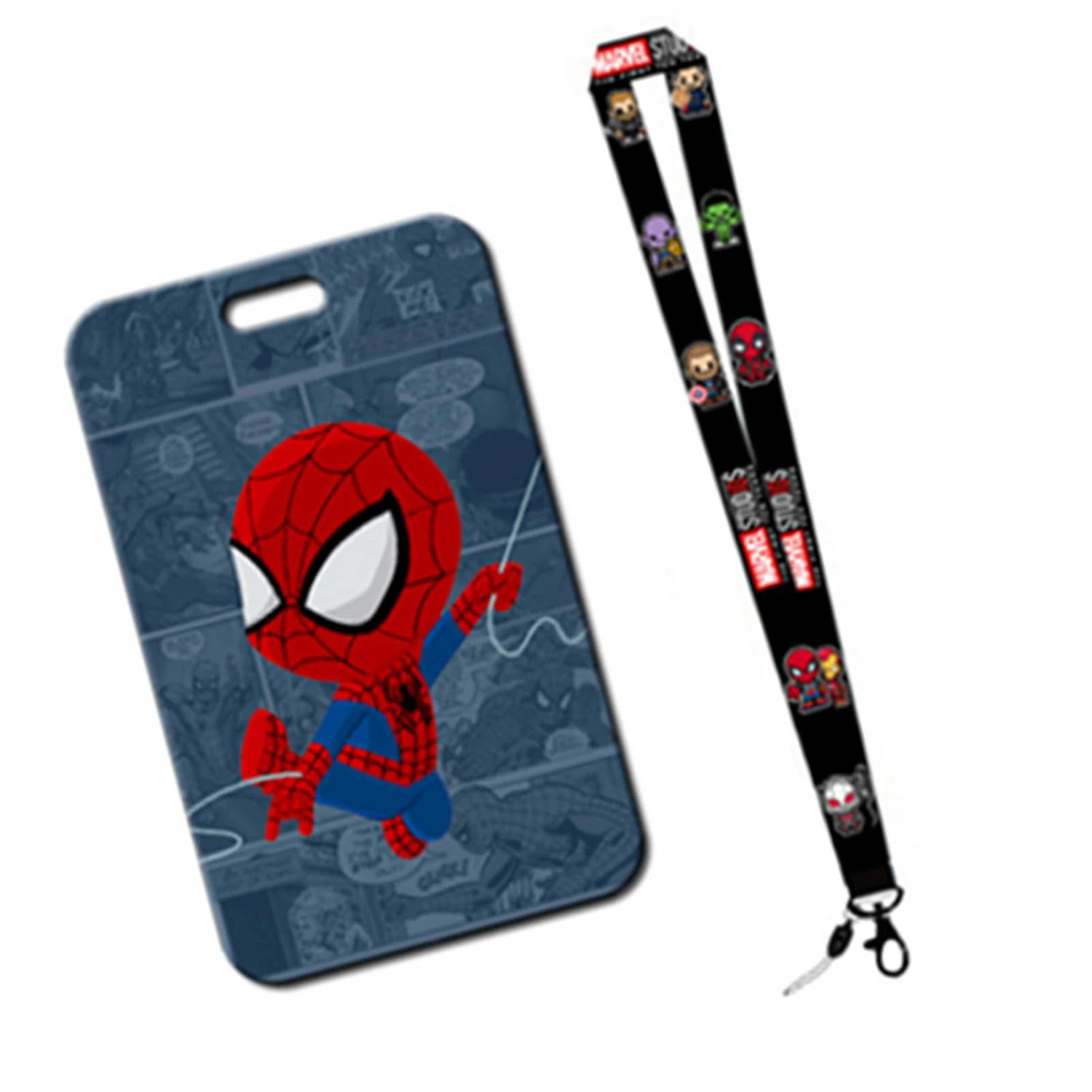 Bus Card Holder Cartoon Unique Character Exquisite Fine Workmanship School Card Holder with Lanyard Type 1