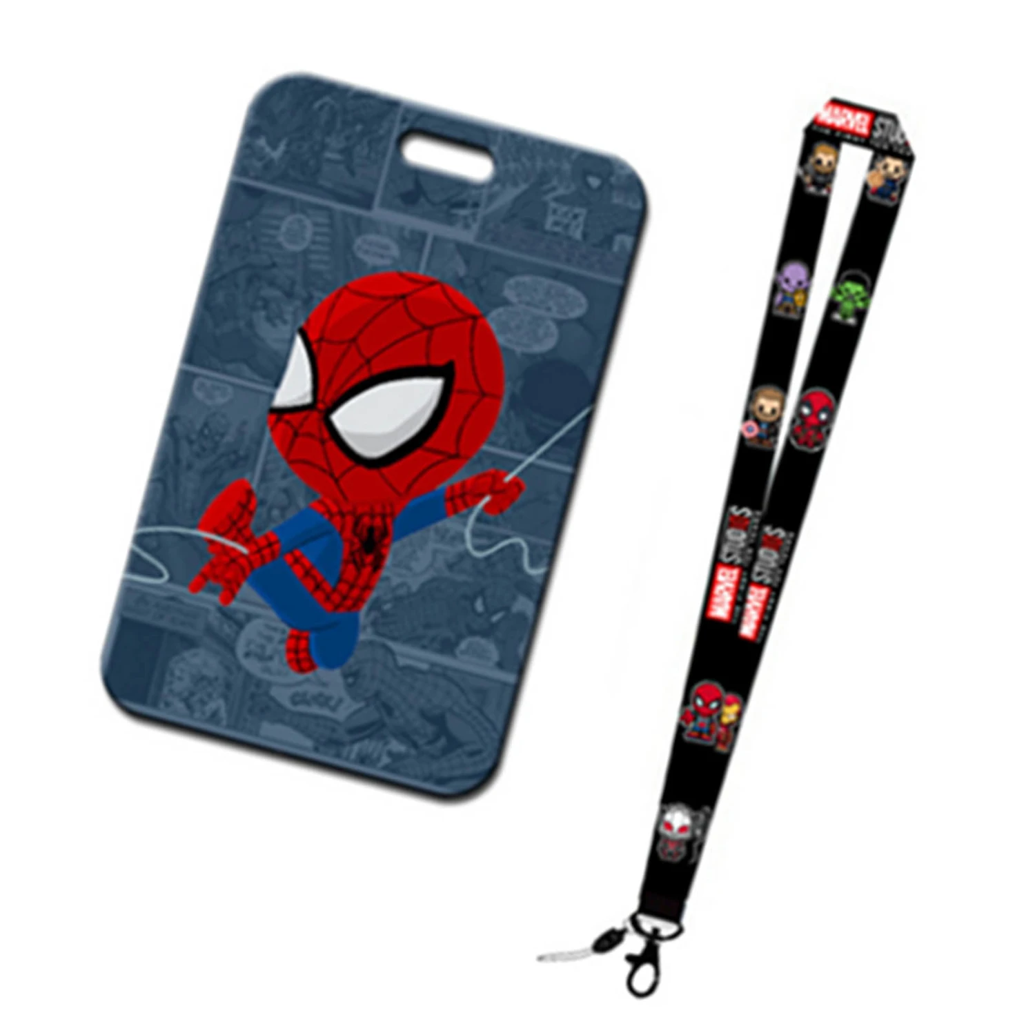 Bus Card Holder Cartoon Unique Character Exquisite Fine Workmanship School Card Holder with Lanyard Type 1
