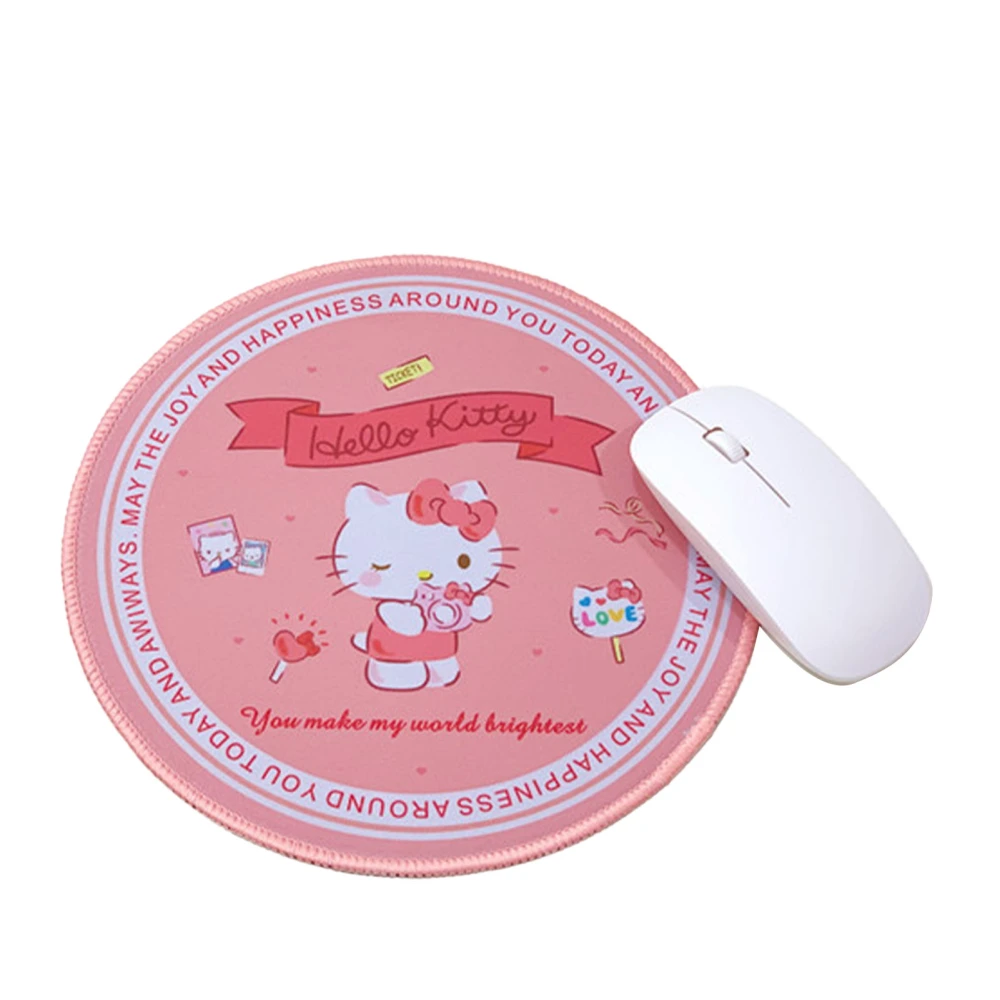 Mouse Pad Lovely Cartoon Pattern Round Skidproof Soft Mouse Mat Soft for Homes Office Gaming Working Type 5