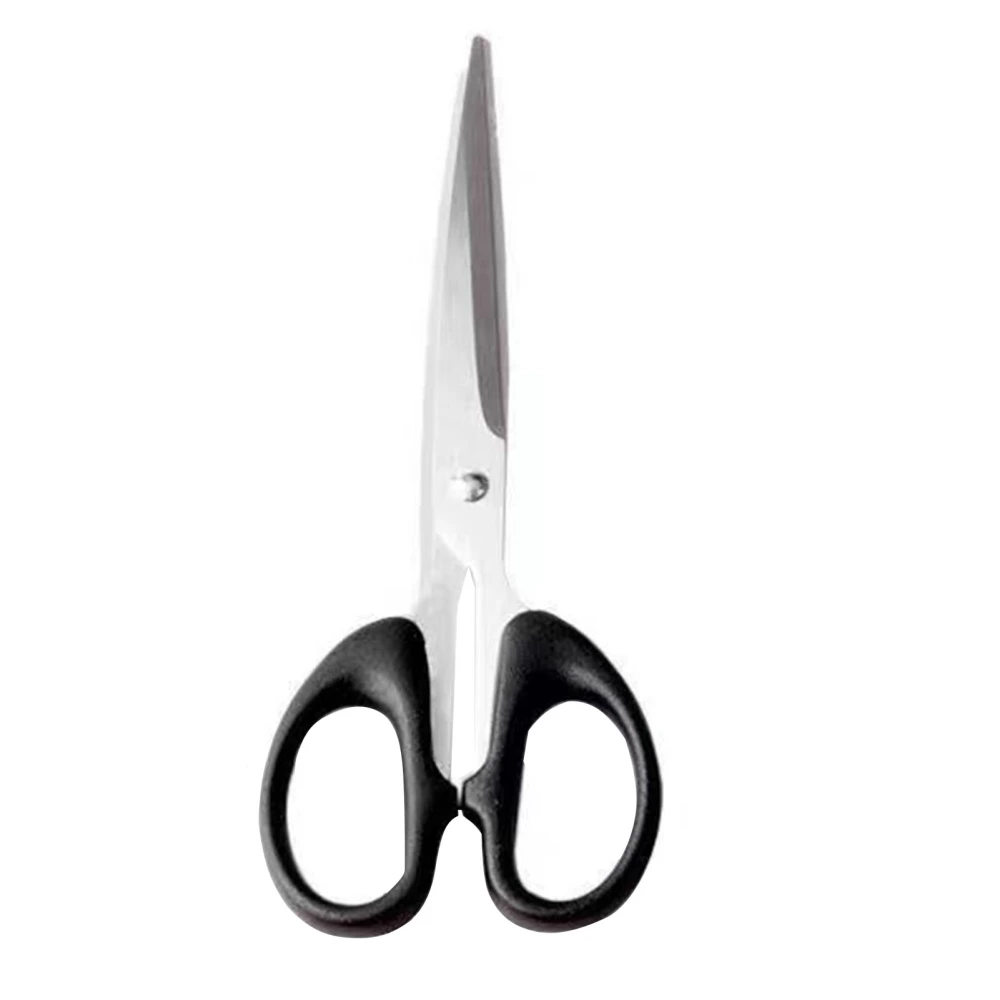 Office Scissors Comfortable Handle Incisive Blade Stainless Steel Plastic Black Compact Portable Craft Scissors for Home