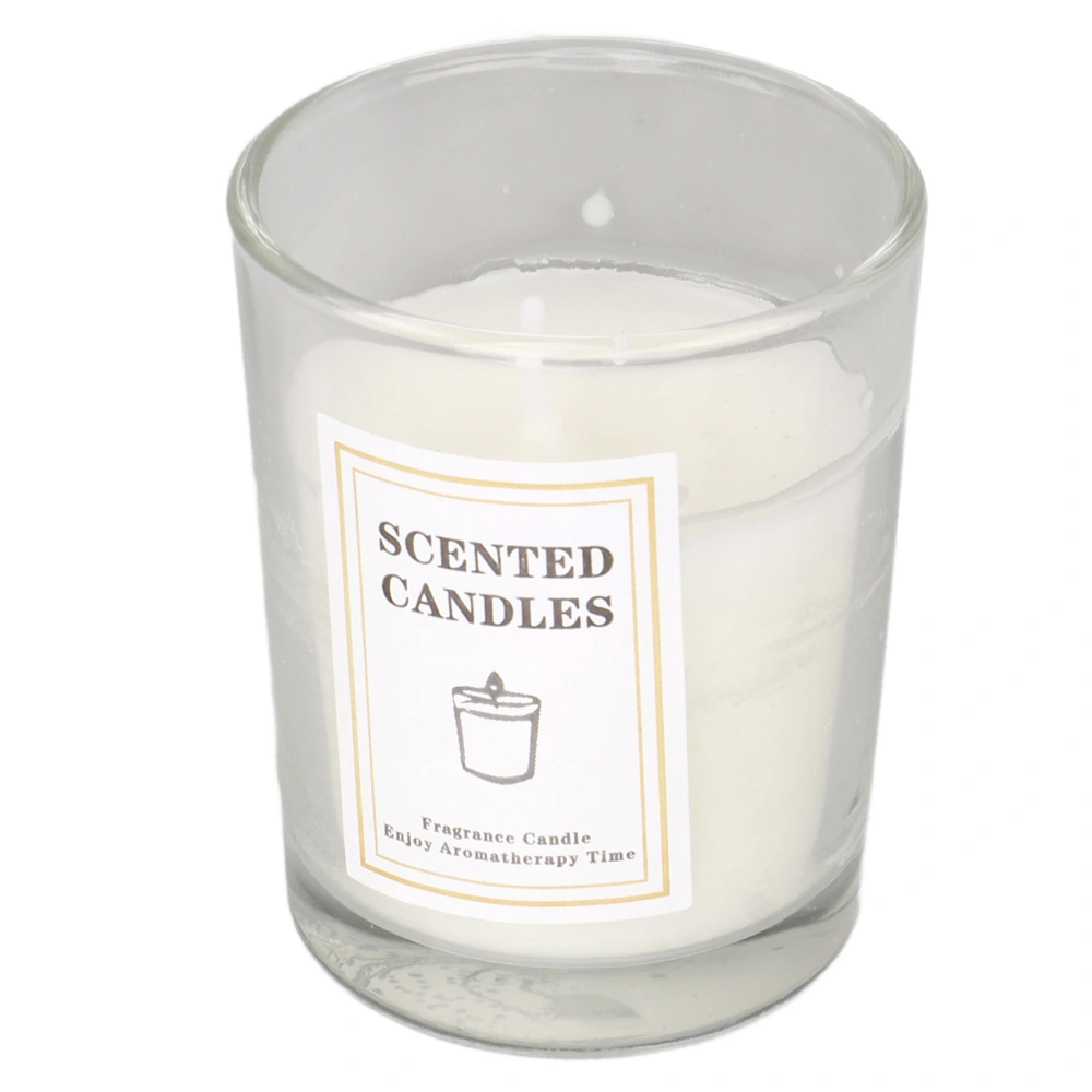 Scented Candle White Soy Wax Warm Rich Fragrance Odor Removal Elegant Soy Candle for Bedroom Office Bar