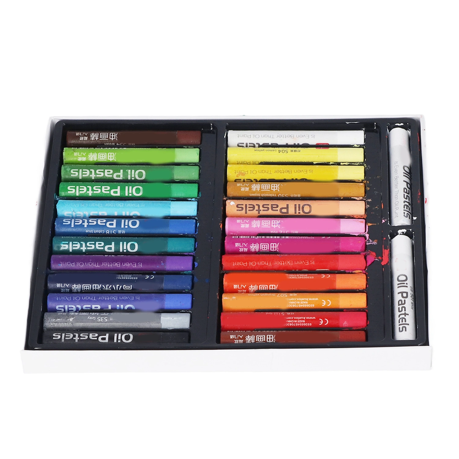 Oil Pastels Set Washable Soft Heavy Color DIY Oil Pastels Set for Art Painting Blending for Artists Beginners 24 Colors