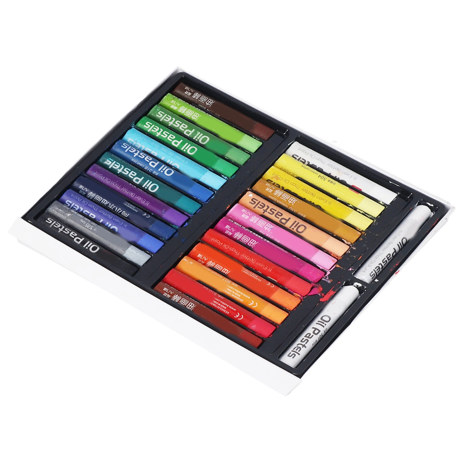 Oil Pastels Set Washable Soft Heavy Color DIY Oil Pastels Set for Art Painting Blending for Artists Beginners 24 Colors
