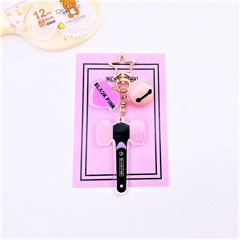 Key Chains Lightweight Portable Cute Bell Style Acrylic Attractive Decorative Key Chains Pendant for Boy Girl Type2