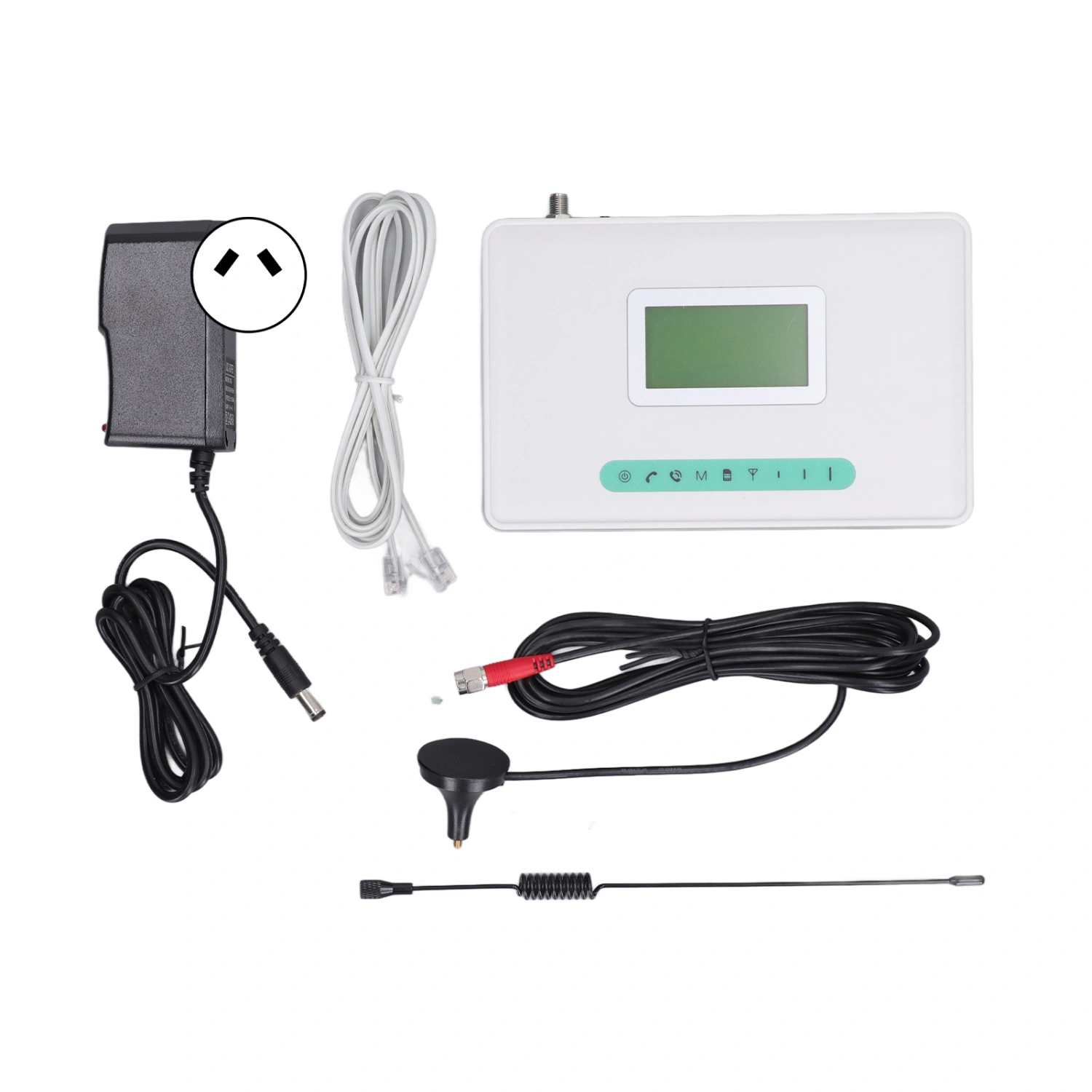 GSM Fixed Wireless Terminal 5V 1A Quad Band Strong Receiving Ability Wireless Terminal Caller with Backlight Screen 100‑240V AU Plug