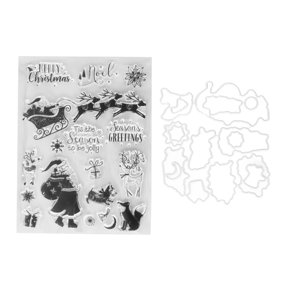 Clear Stamps TPR DIY Unique Christmas Theme Safe TPR Widely Widely Transparent Stamp for Diary Envelope Cards