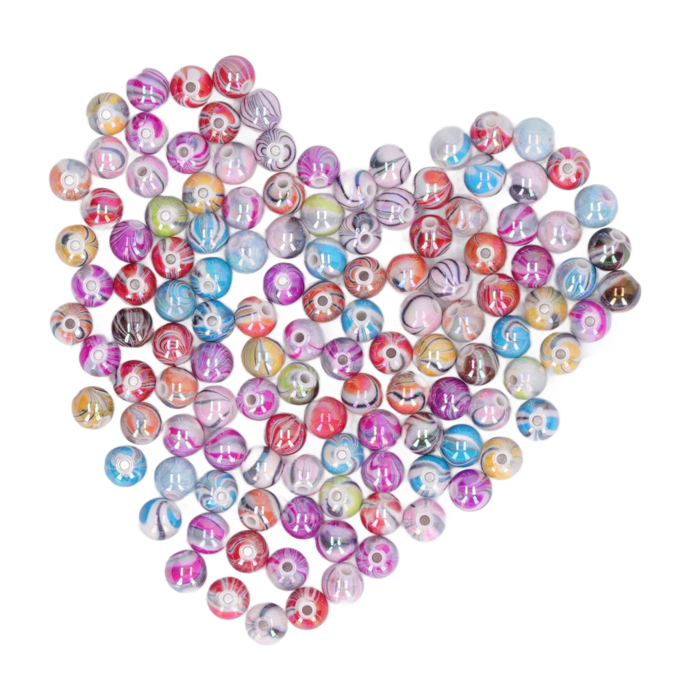 300pcs Acrylic Bead 8mm Multicolor Jewelry Making DIY Round Bead Accessory for Bracelet Necklace