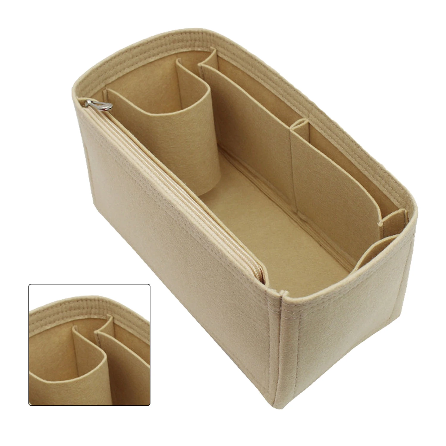 Tote Bag Organizer Insert for Speedy25 30 35 Multi Compartment Storage Stereotype Felt Bag Organizer Insert Type 35 (16x33x17cm)