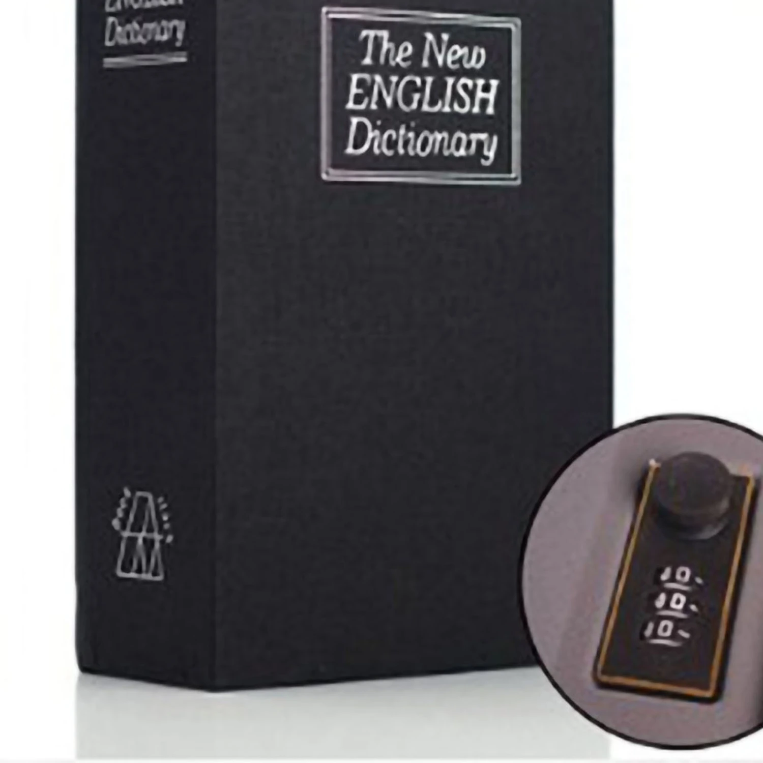 Diversion Book Safe Medium Size Thickened Inner Wall Highly Simulated Book Safe Combination Lock for Money Valuables Black Medium Size
