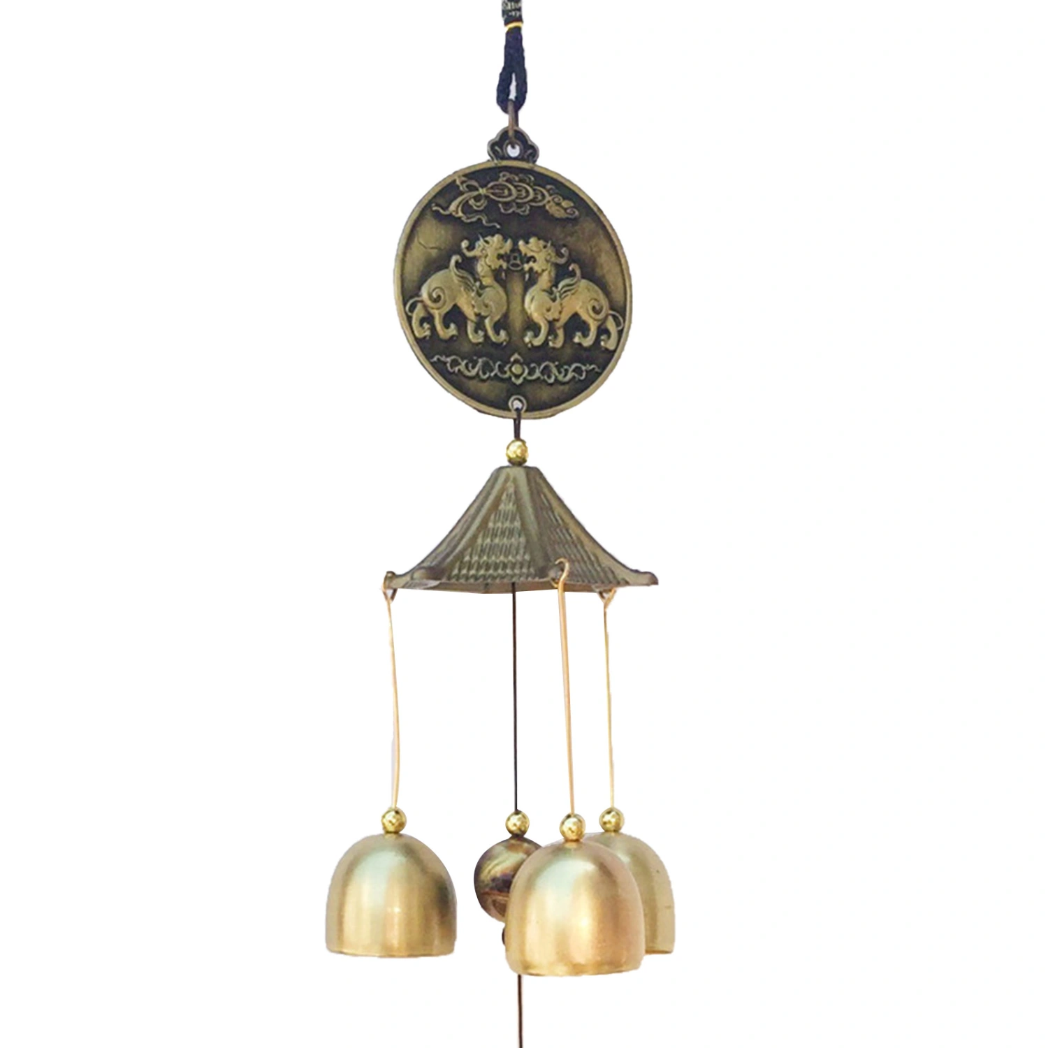 Vintage Alloy Wind Chimes Retro Exquisite Fine Workmanship Decorative Wind Chimes for Shop Home Decoration Brave Troops