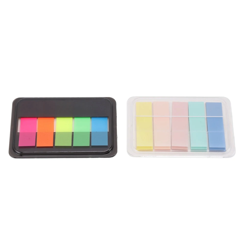 10 Sets Page Markers Index Tabs Key Marking 5 Colors Iridescent Reusable Transparent Portable PET Index Tabs for Office